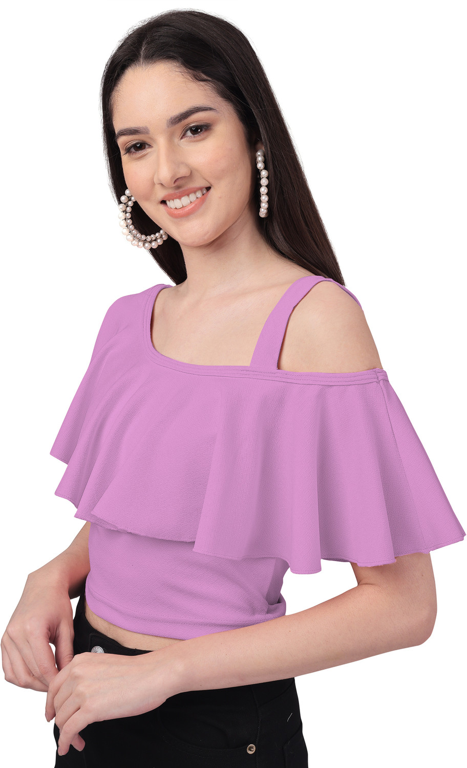 Image of Mehrang Casual Solid Women Pink Top