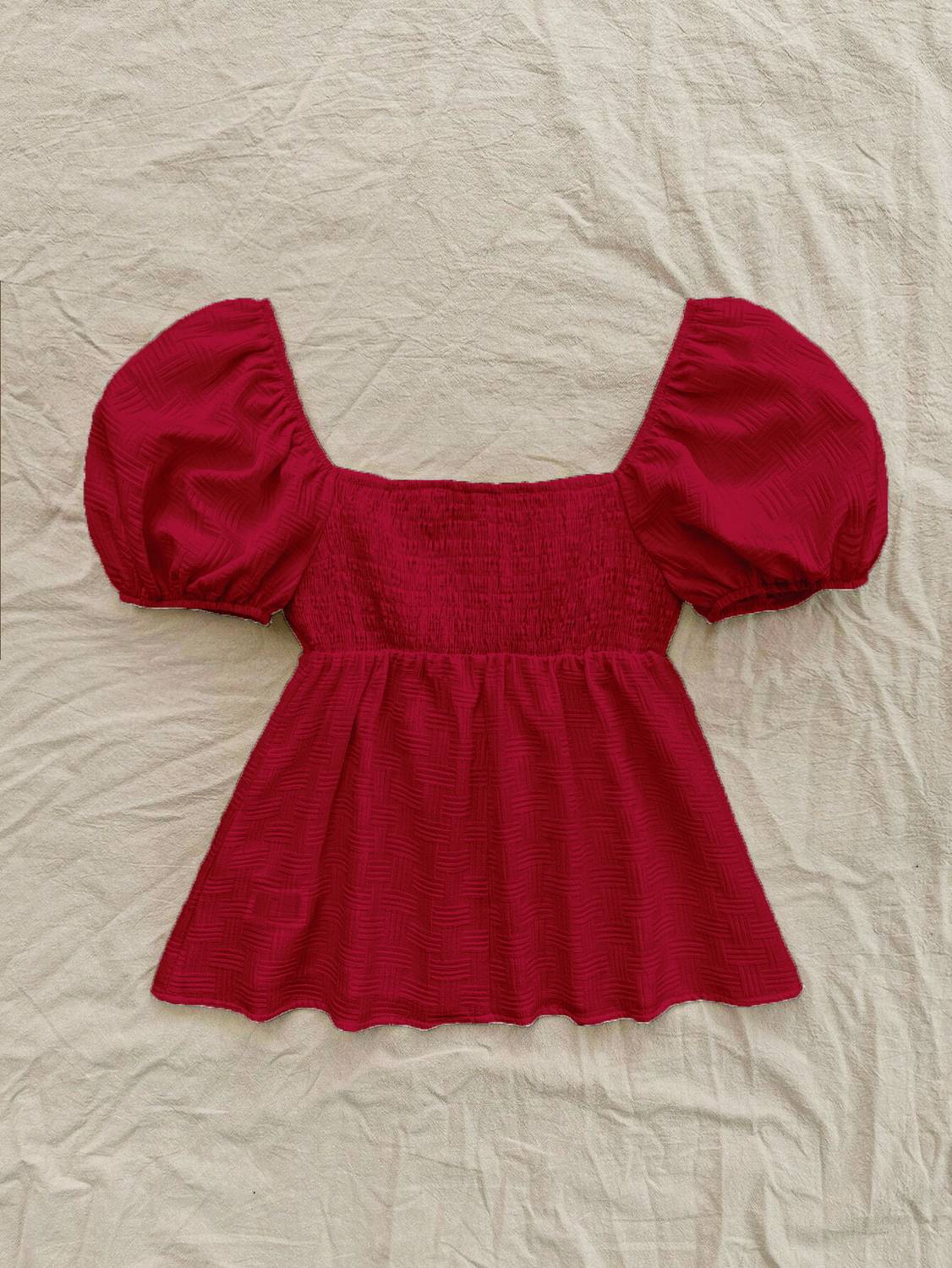 GUSAIJI Fashion Maroon Women Top - Image 2