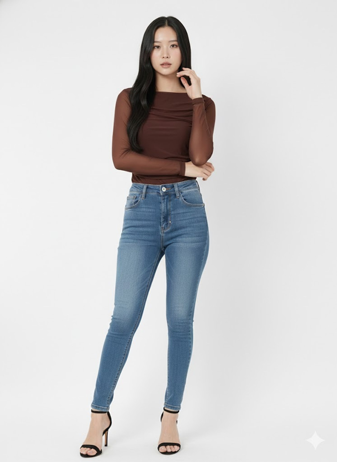 Image of Avyola Casual Solid Women Brown Top