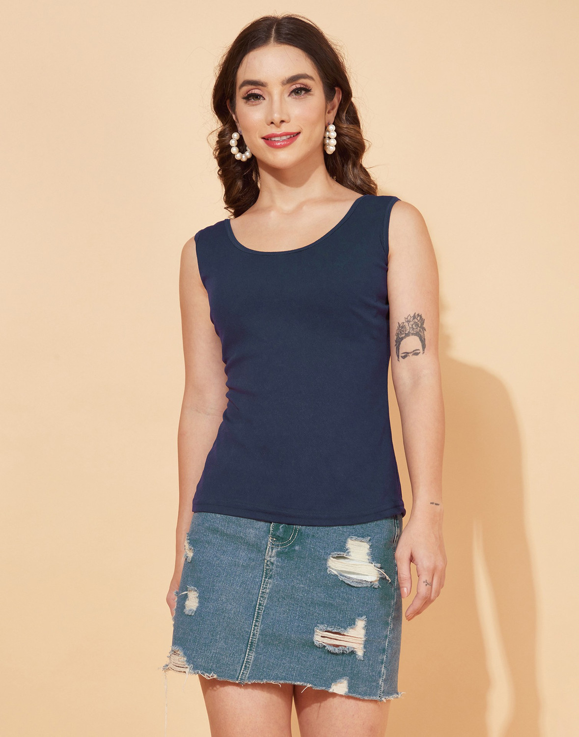 Image of Selvia Casual Solid Women Blue Top
