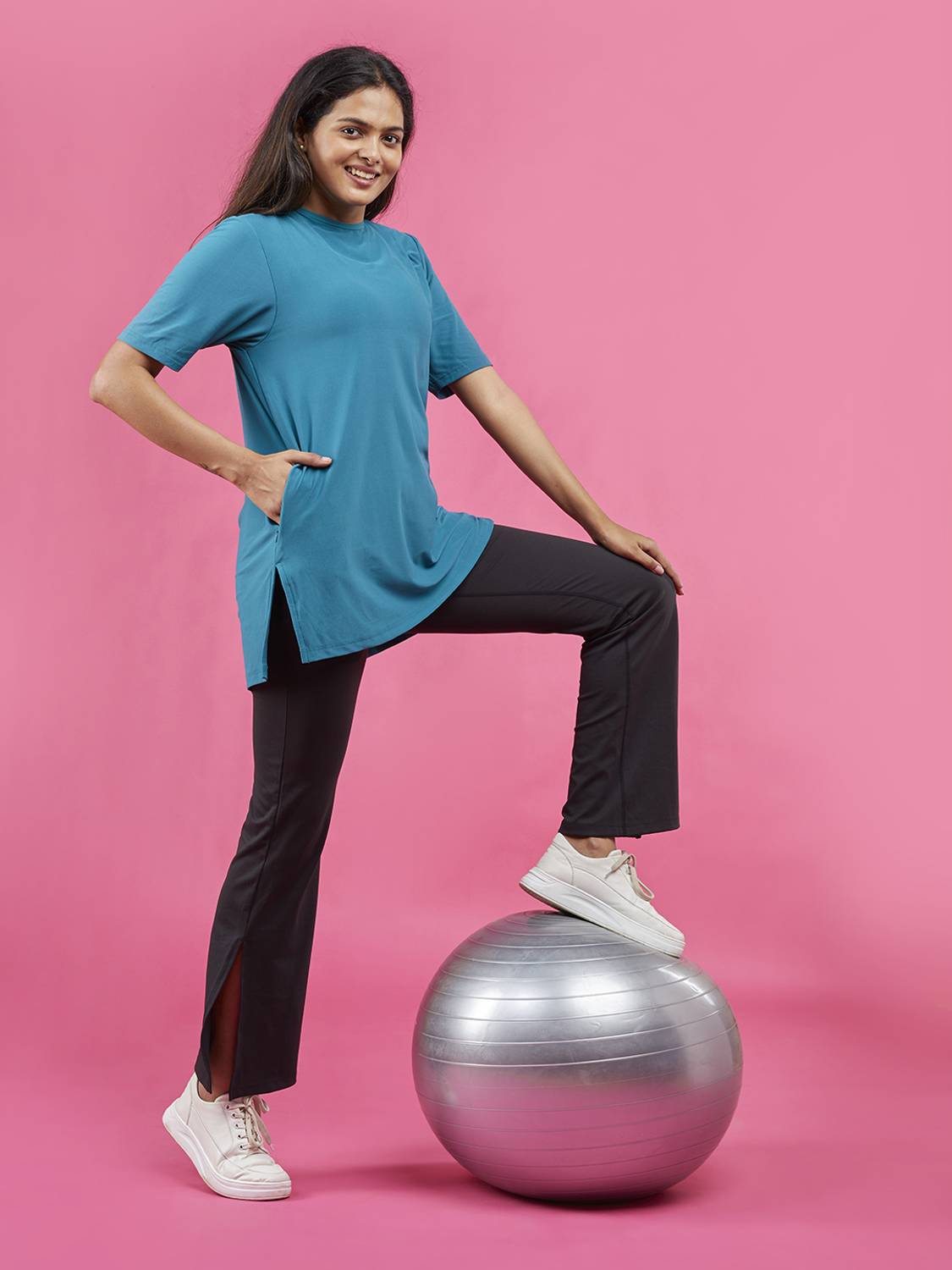 BlissClub Casual Solid Women Red Top