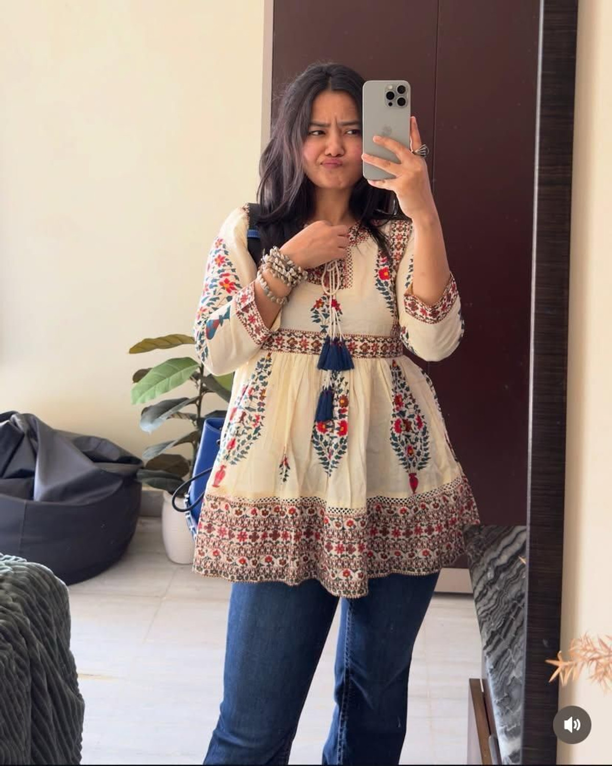 Image of ERAFASHION Party Printed Women Multicolor Top