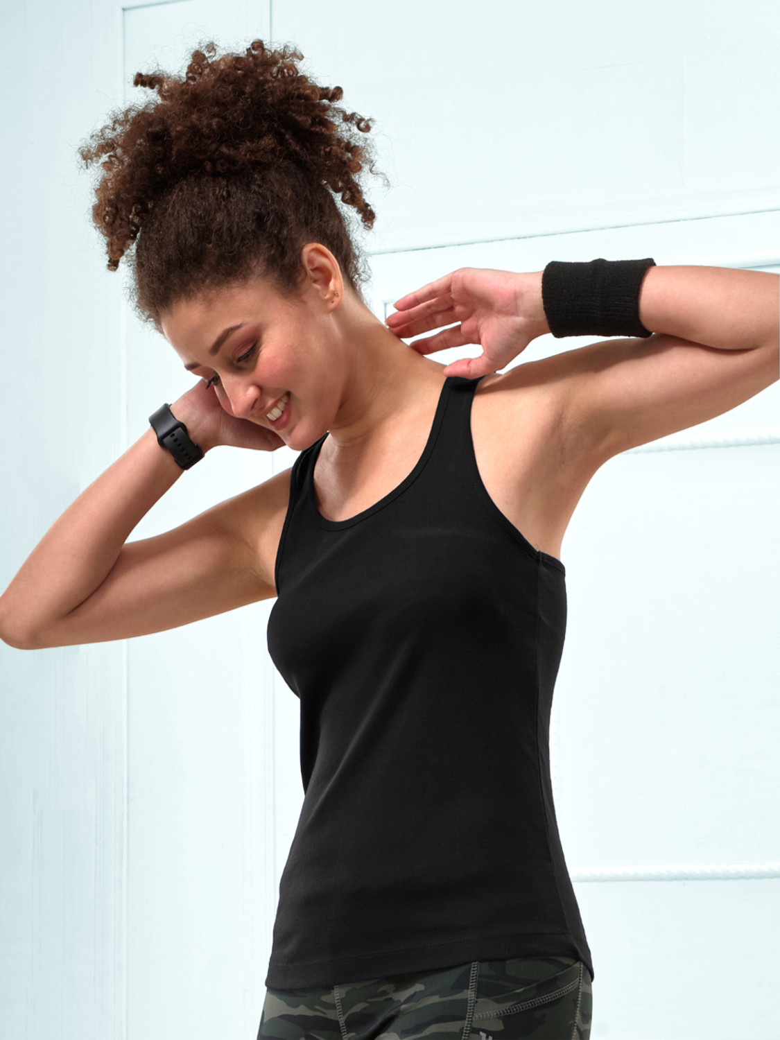 Image of Lyra Casual Solid Women Black Top