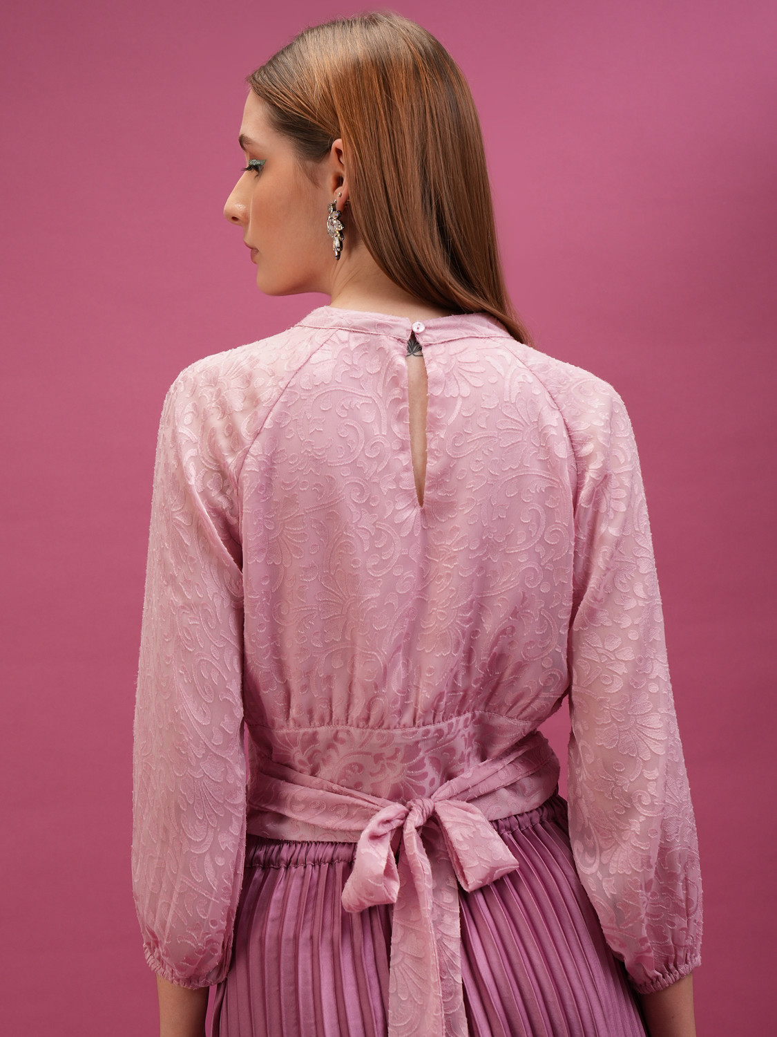 Image of Tokyo Talkies Casual Solid Women Pink Top
