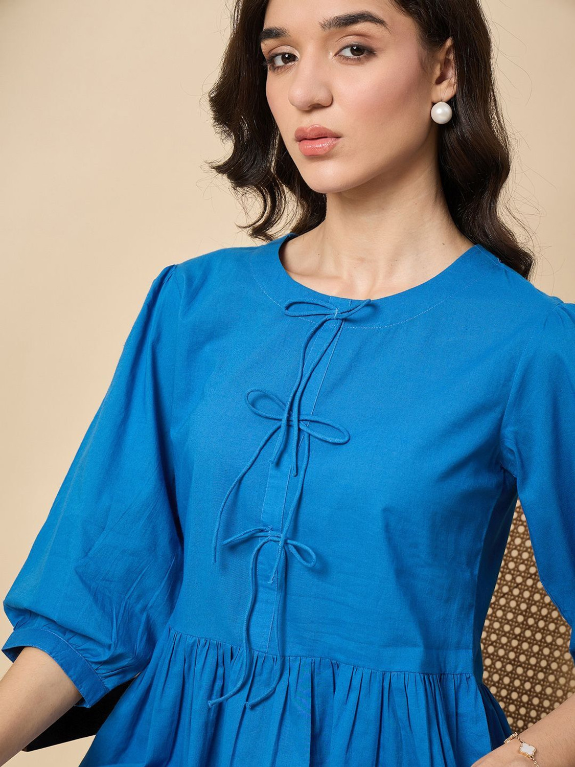 Image of ZUMMER Casual Solid Women Blue Top
