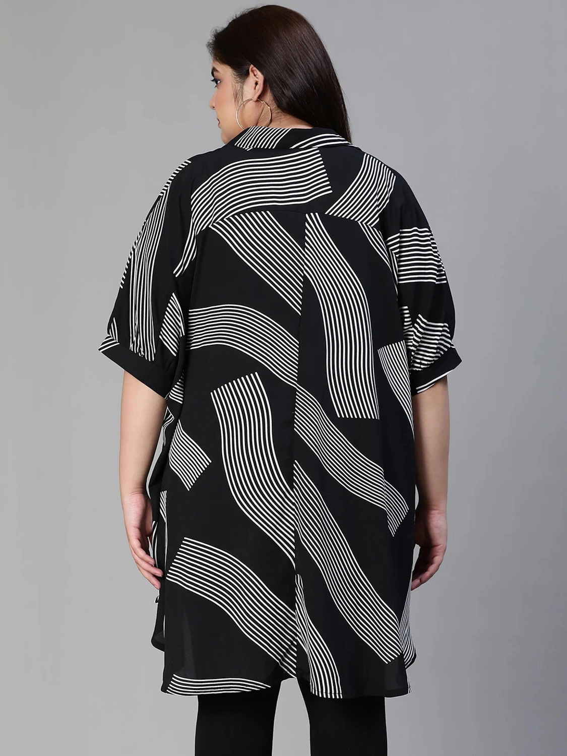 Image of OXOLLOXO Casual Printed Women Black, White Top