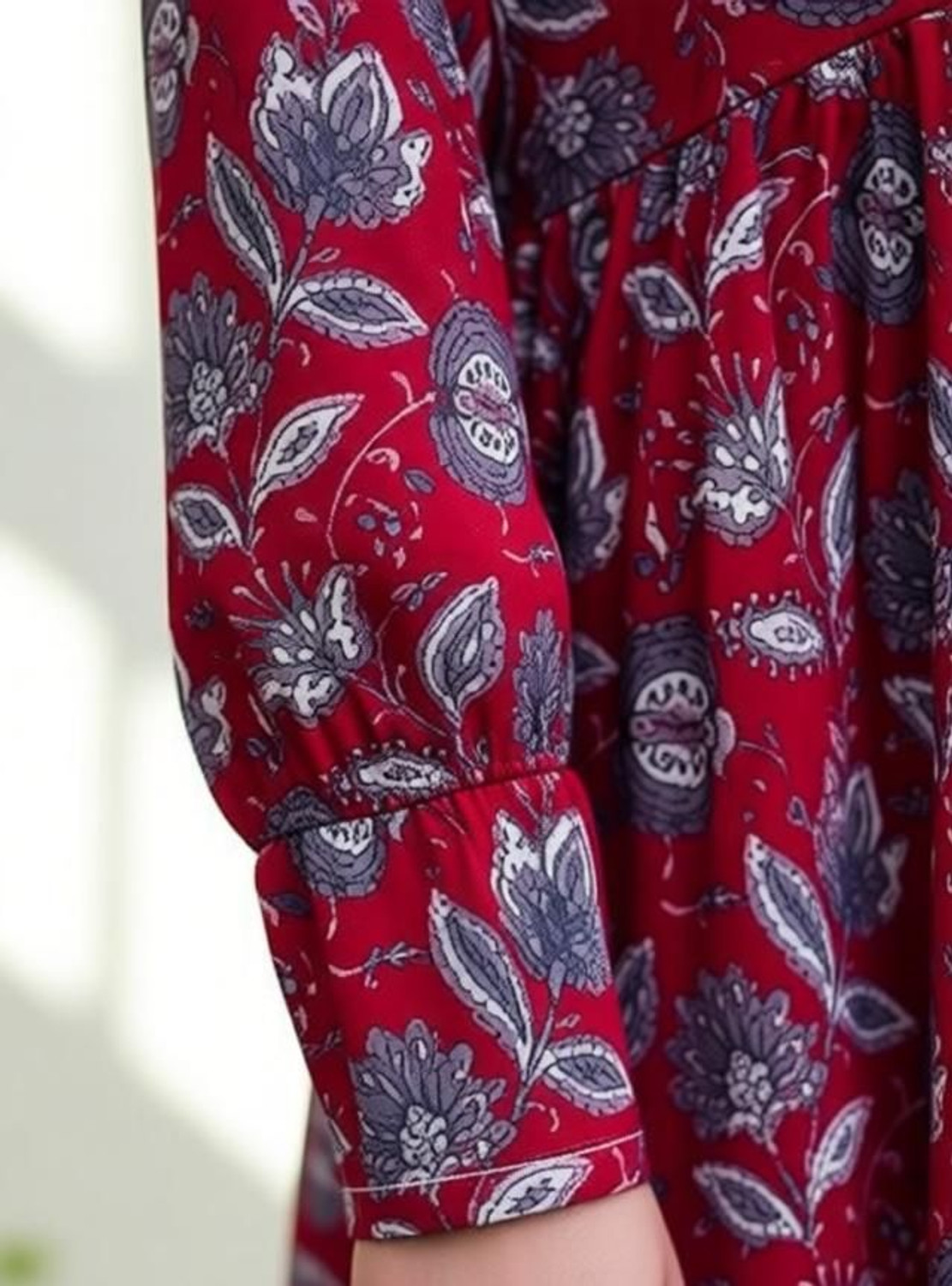 Image of Aadinath Fashion Casual Printed, Ethnic Motifs Women Red Top