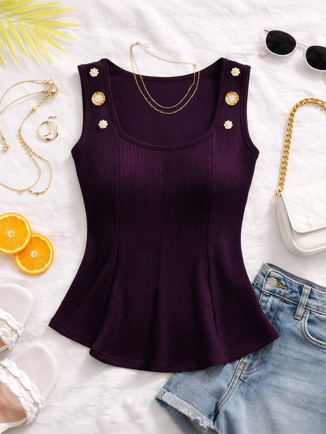 AROD Casual Embellished Women Black Top