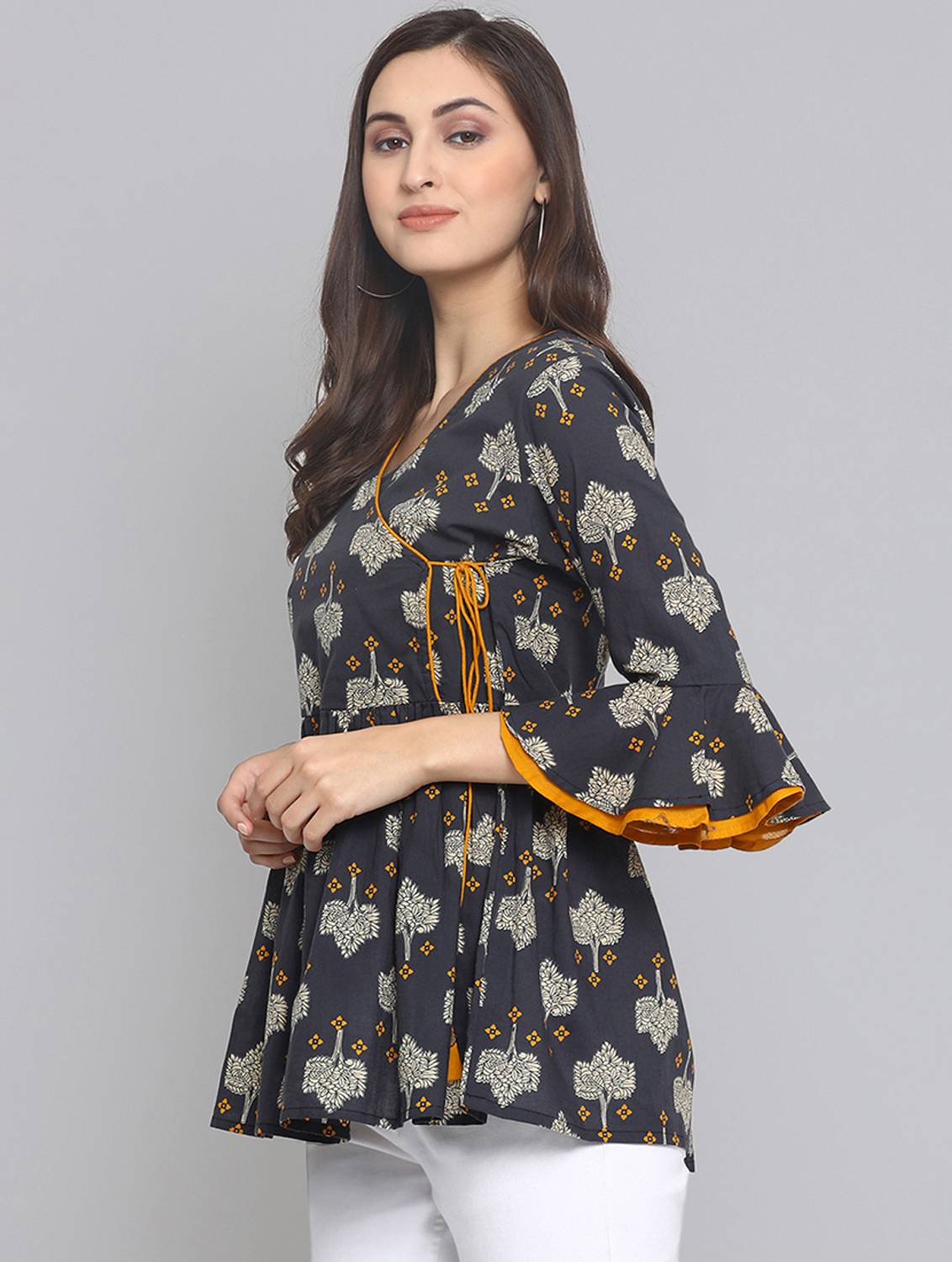 Azira Casual Printed Women Blue Top