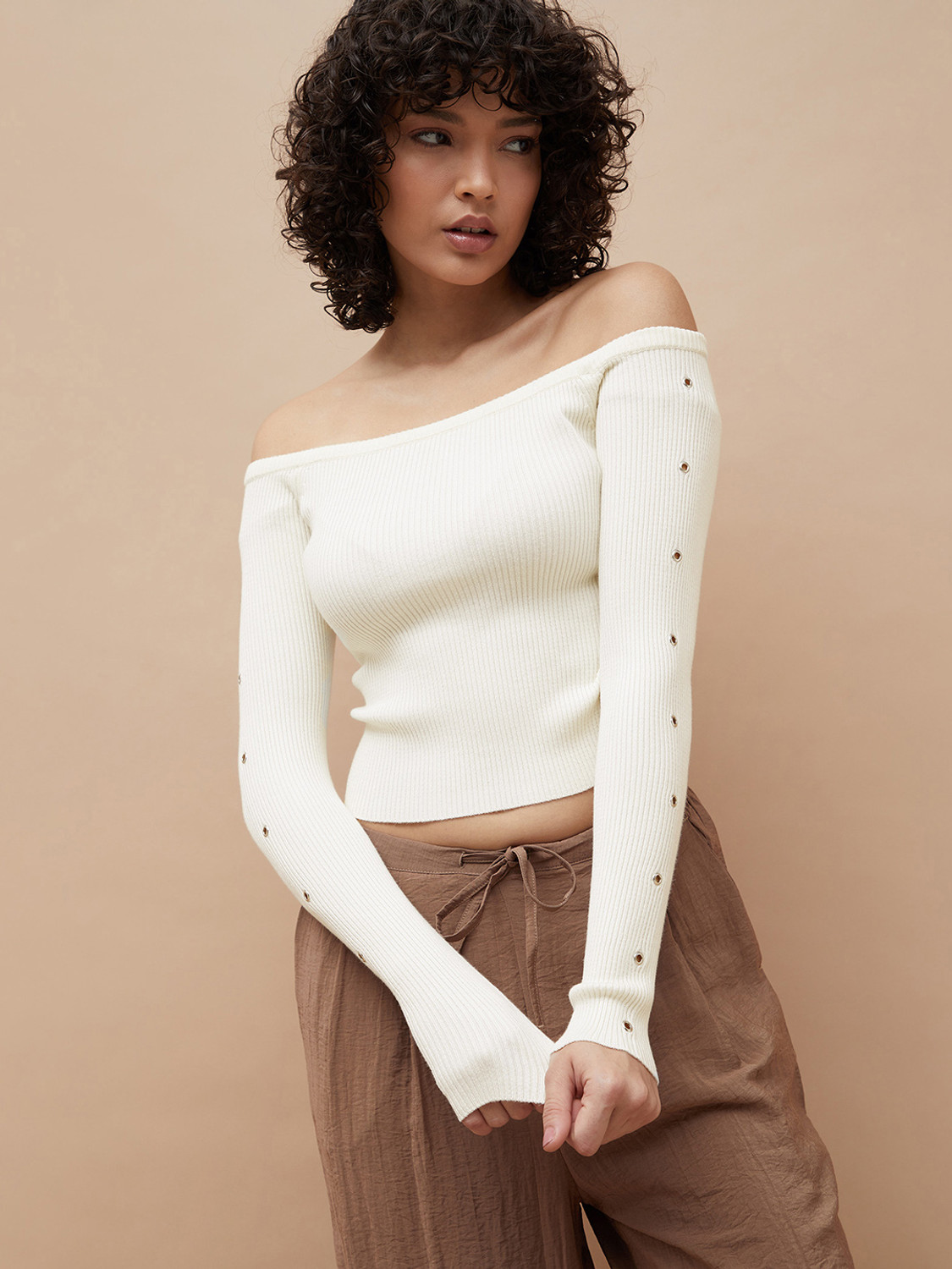 Image of Ginger by Lifestyle Casual Self Design Women White Top