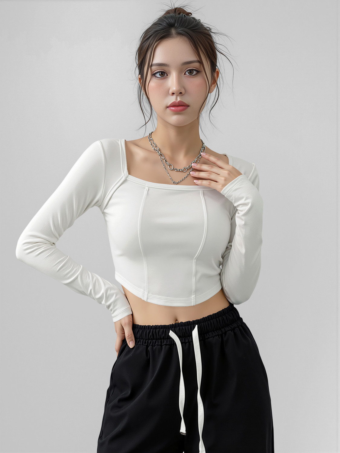 Image of Dream Beauty Fashion Casual Solid Women White Top