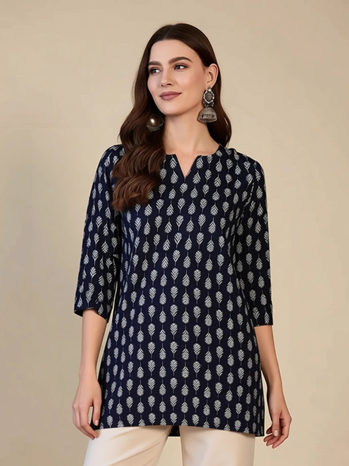 Image of EthnicBasket Women Printed Tunic Kurta