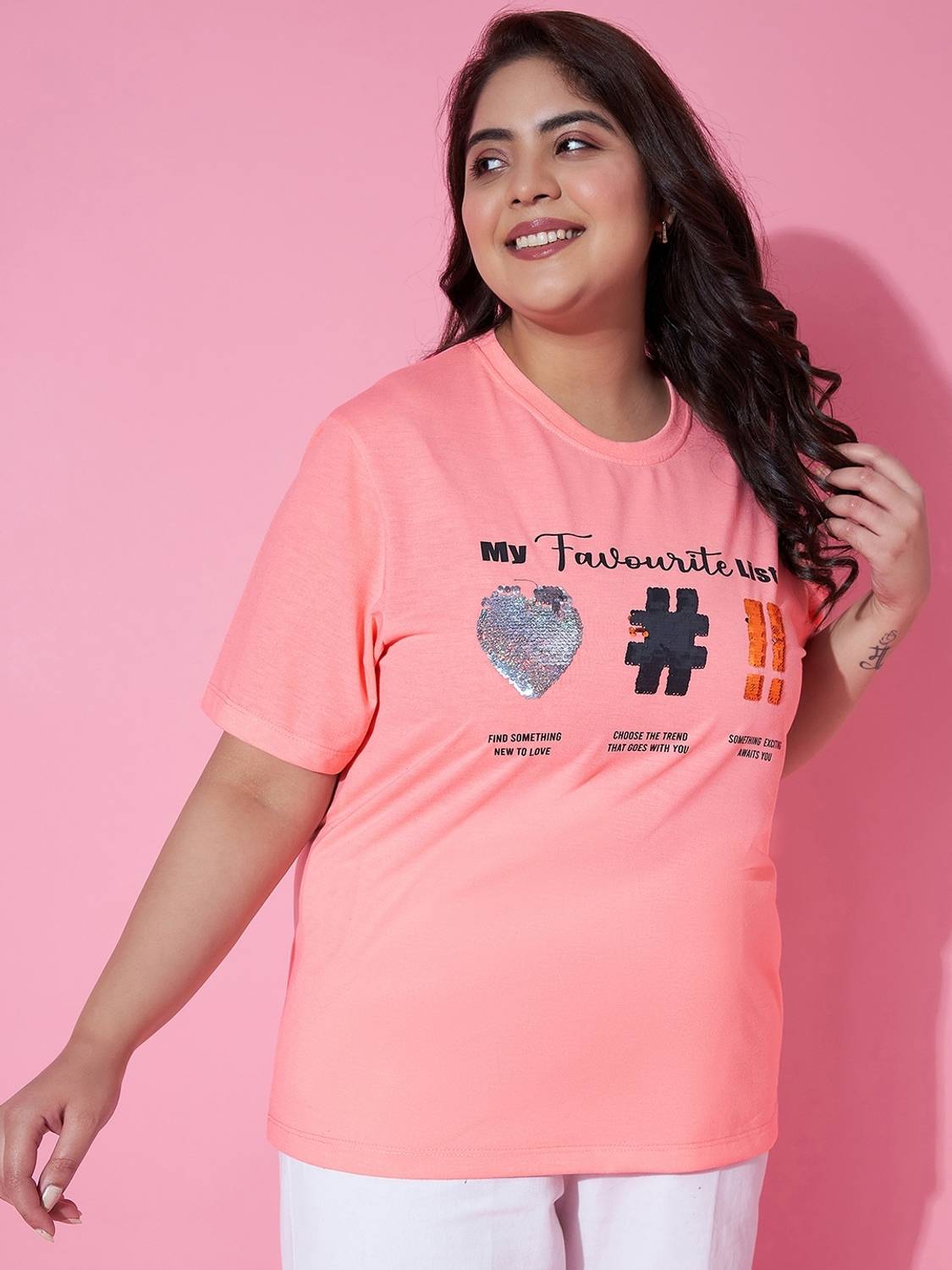 Austivo Casual Printed Women Pink Top
