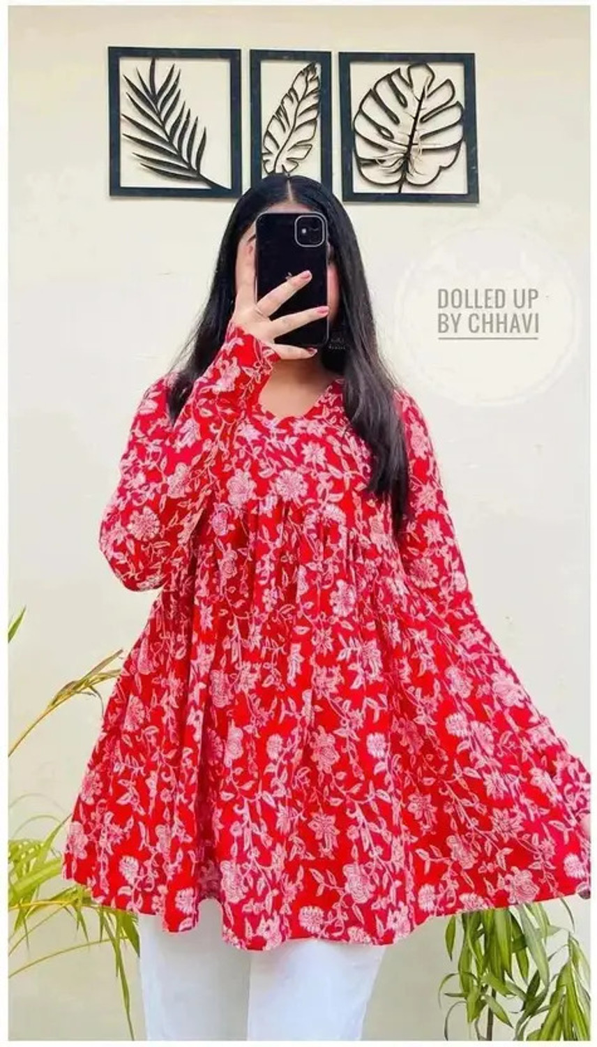 Image of BIBHATSU Casual Floral Print Women Multicolor Top