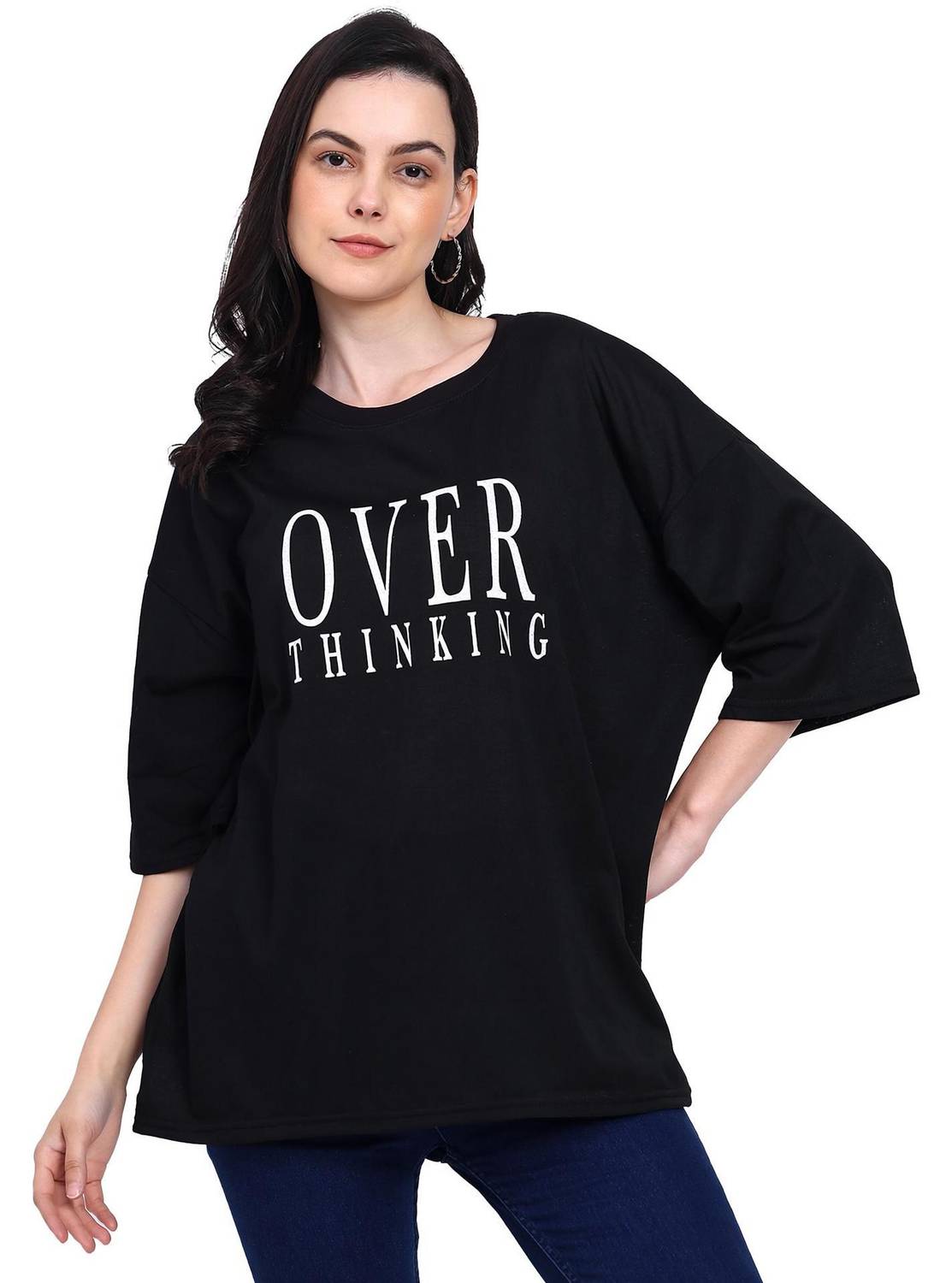 Bombshell Casual Printed Women Black Top