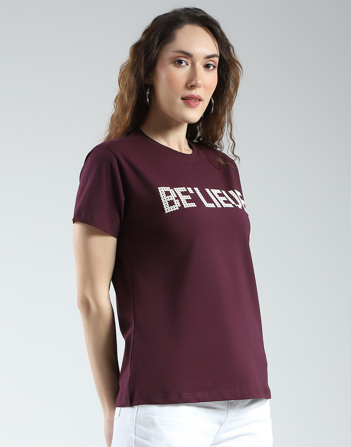 Image of MONTE CARLO Casual Printed Women Red Top