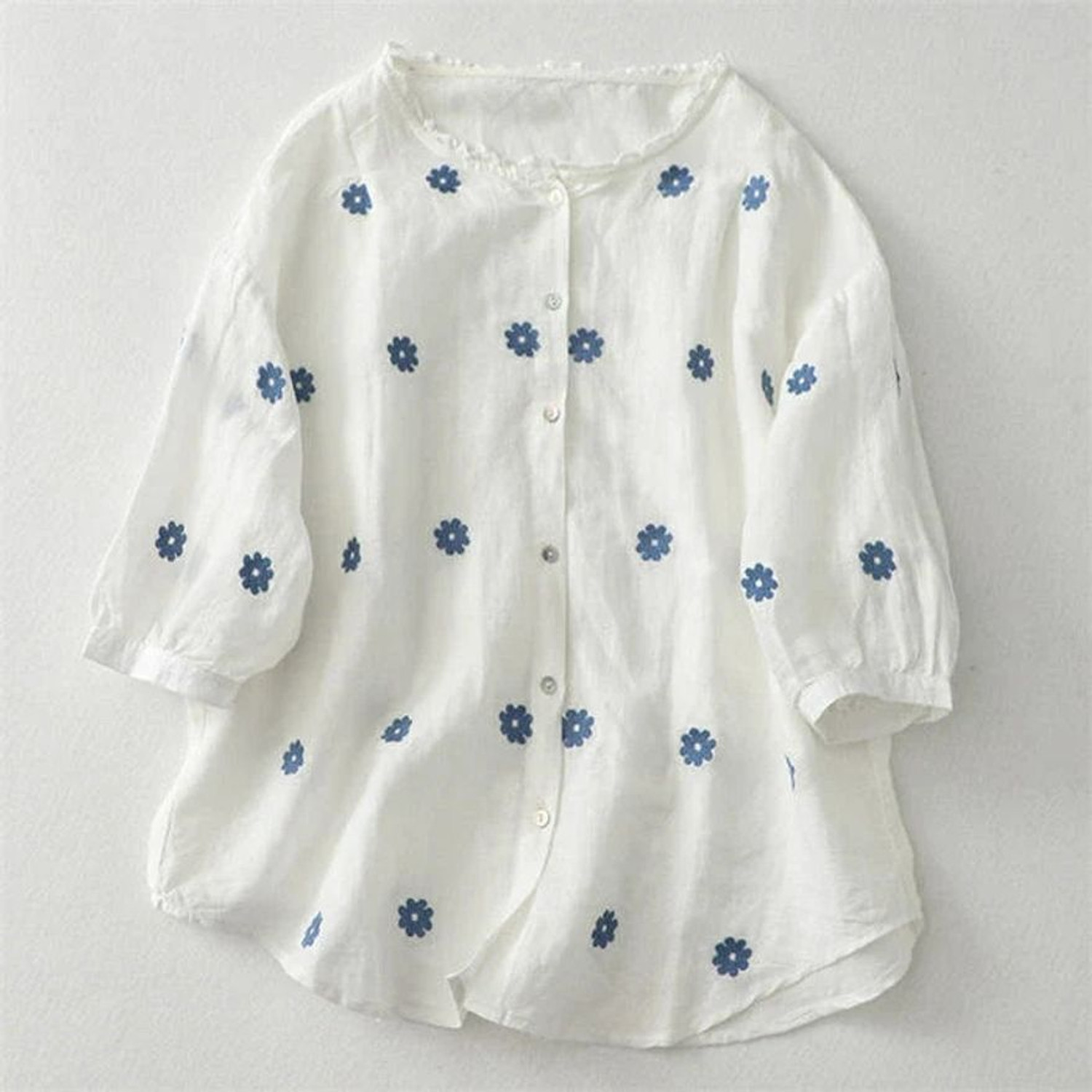 Image of Suriya Enterprise Casual Embroidered Women White Top