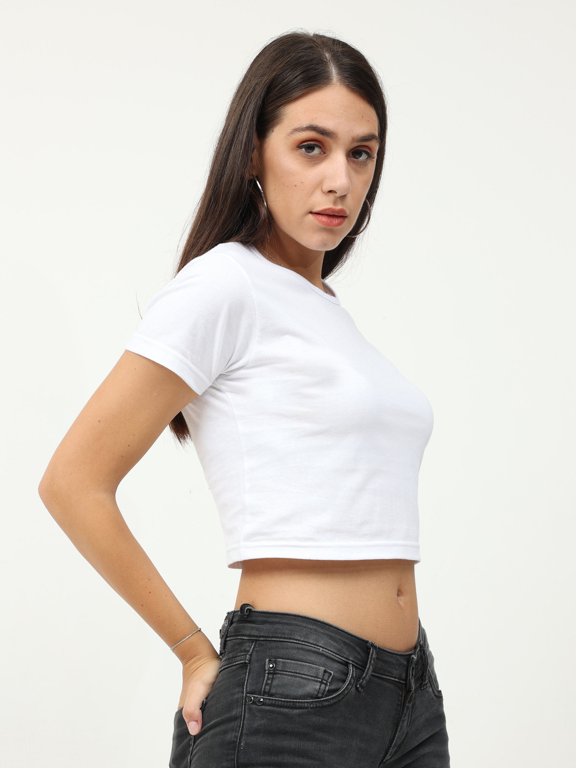 Image of Fleximaa Casual Solid Women White Top