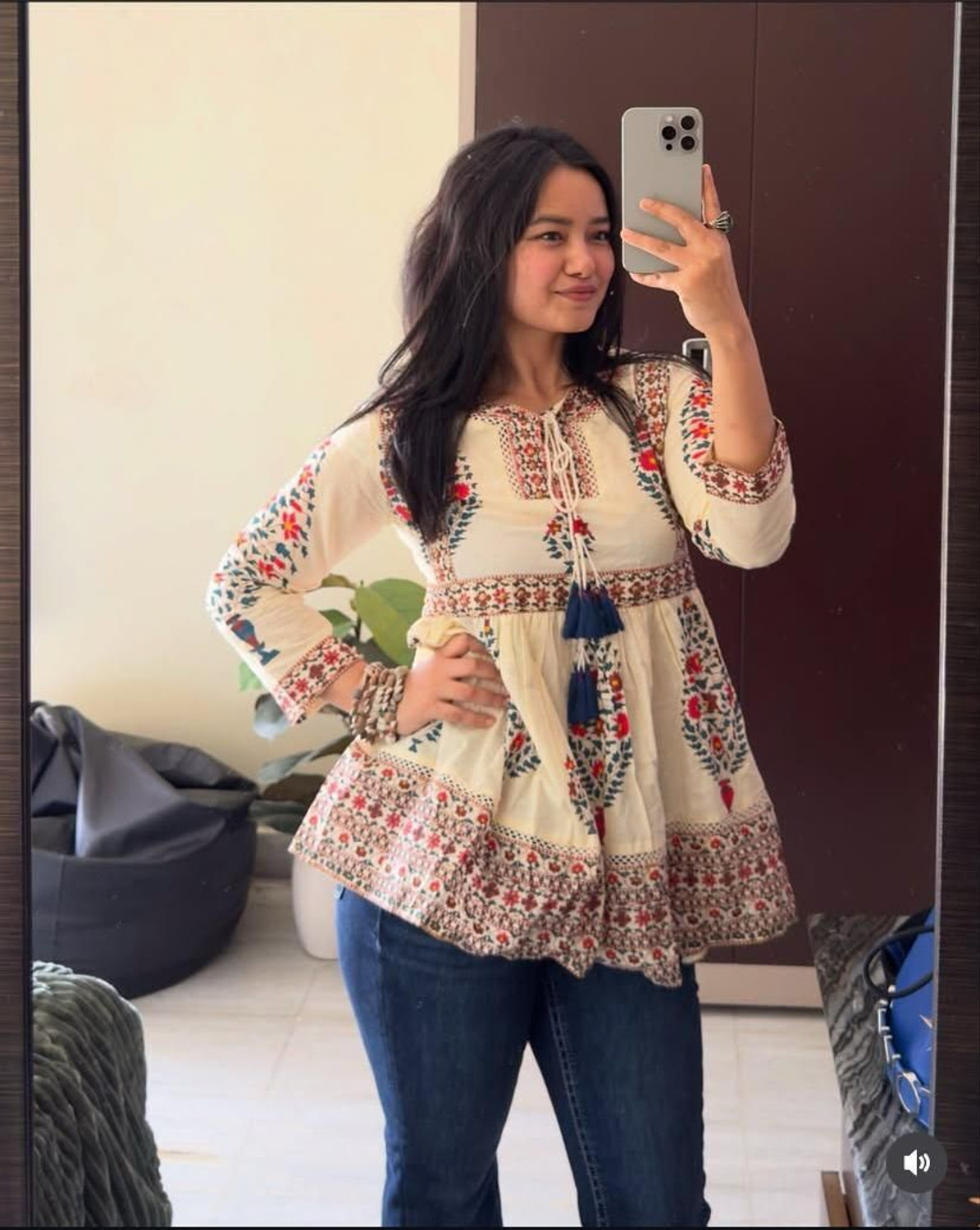 Image of ERAFASHION Party Printed Women Multicolor Top