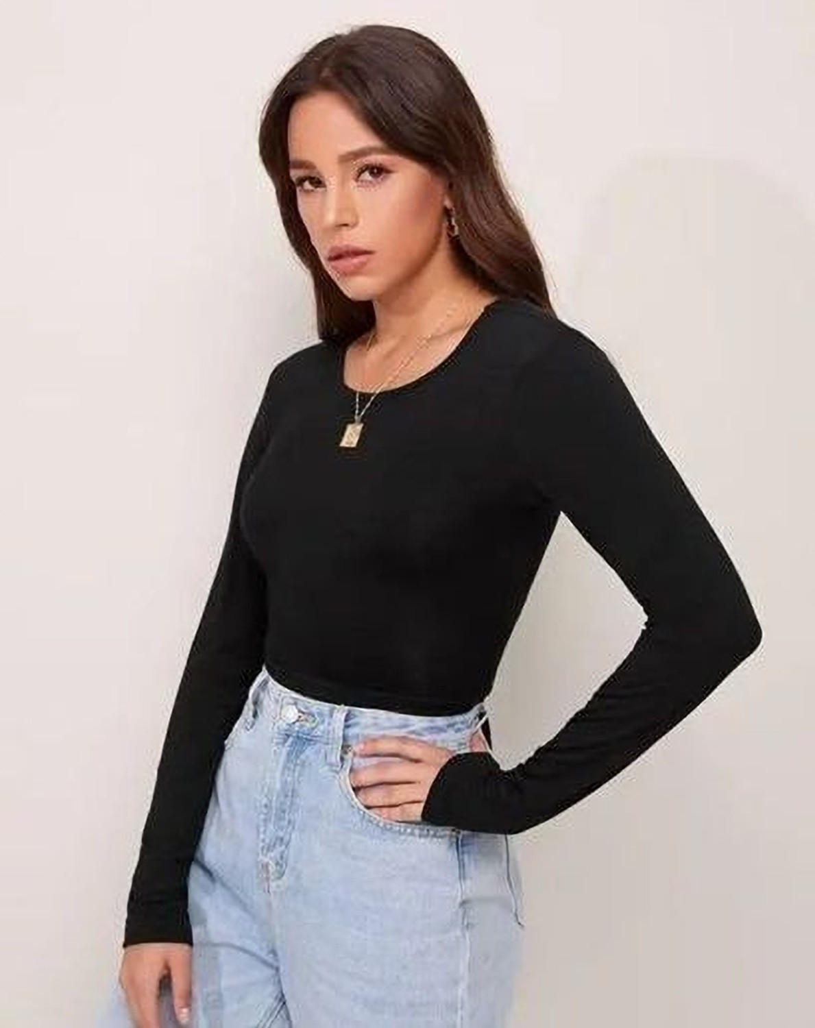 Image of Sovi fashion Casual Self Design Women Black Top