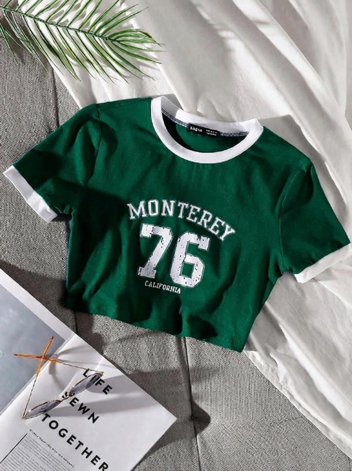 Image of Saigarments Party Printed Women Green Top