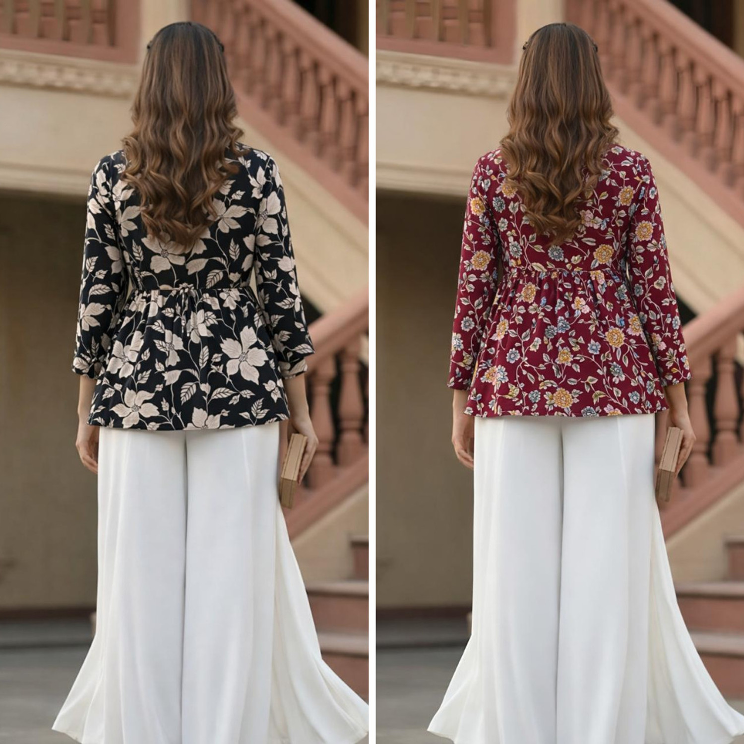 Image of GROVEBERRY Women Floral Print Tunic Kurta