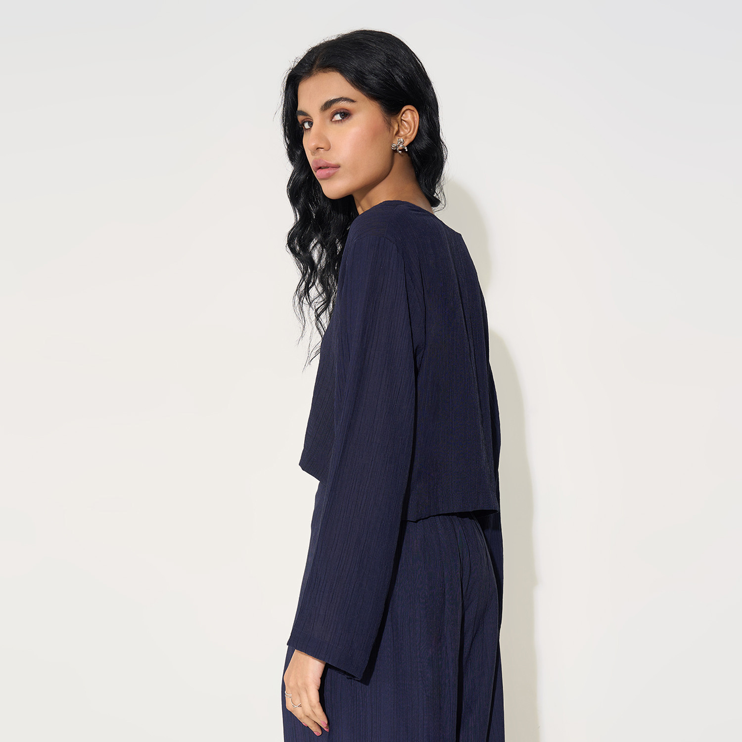 Image of Honey By Pantaloons Casual Solid Women Blue Top