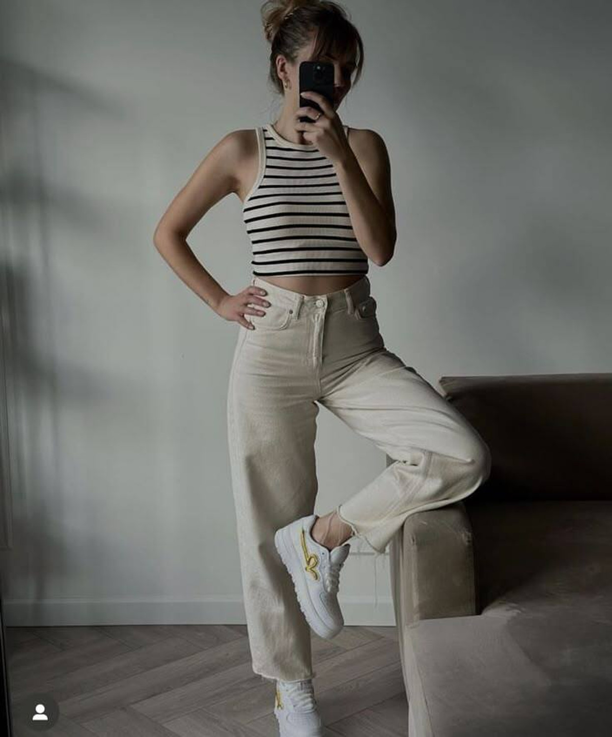 Image of METRONAUT Casual Striped Women Black, White Top