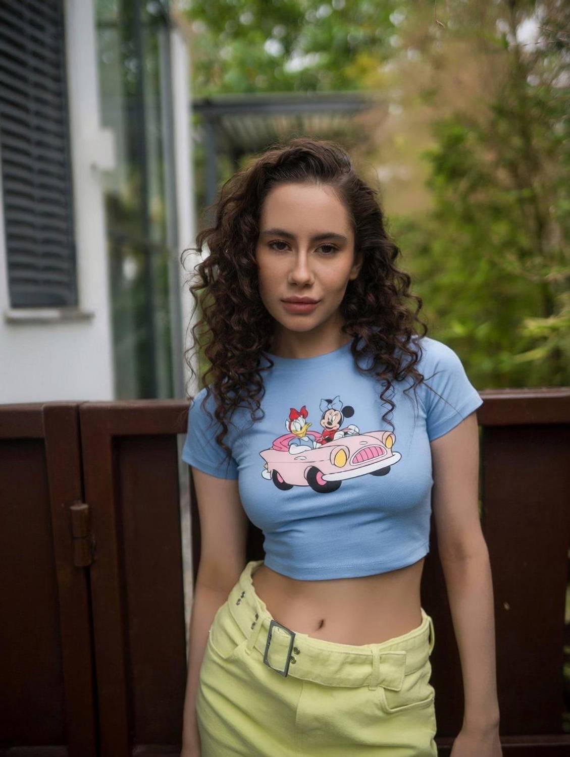 Bonkers Corner Casual Printed, Graphic Print Women Light Blue Top