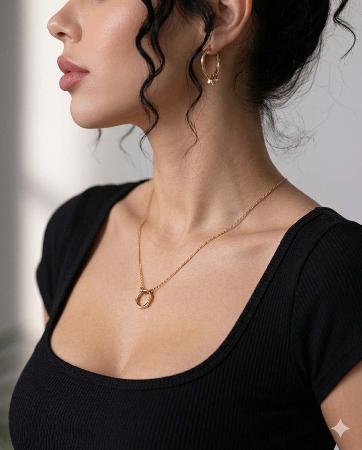 Image of UNGRADUATE TRENDS Casual Solid Women Black Top
