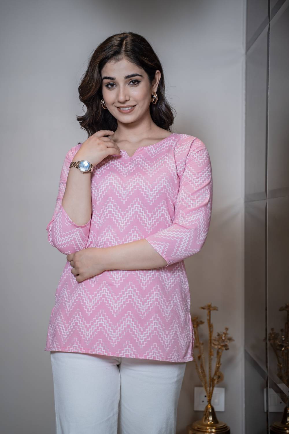 Adnika collection Casual Floral Print Women Pink Top