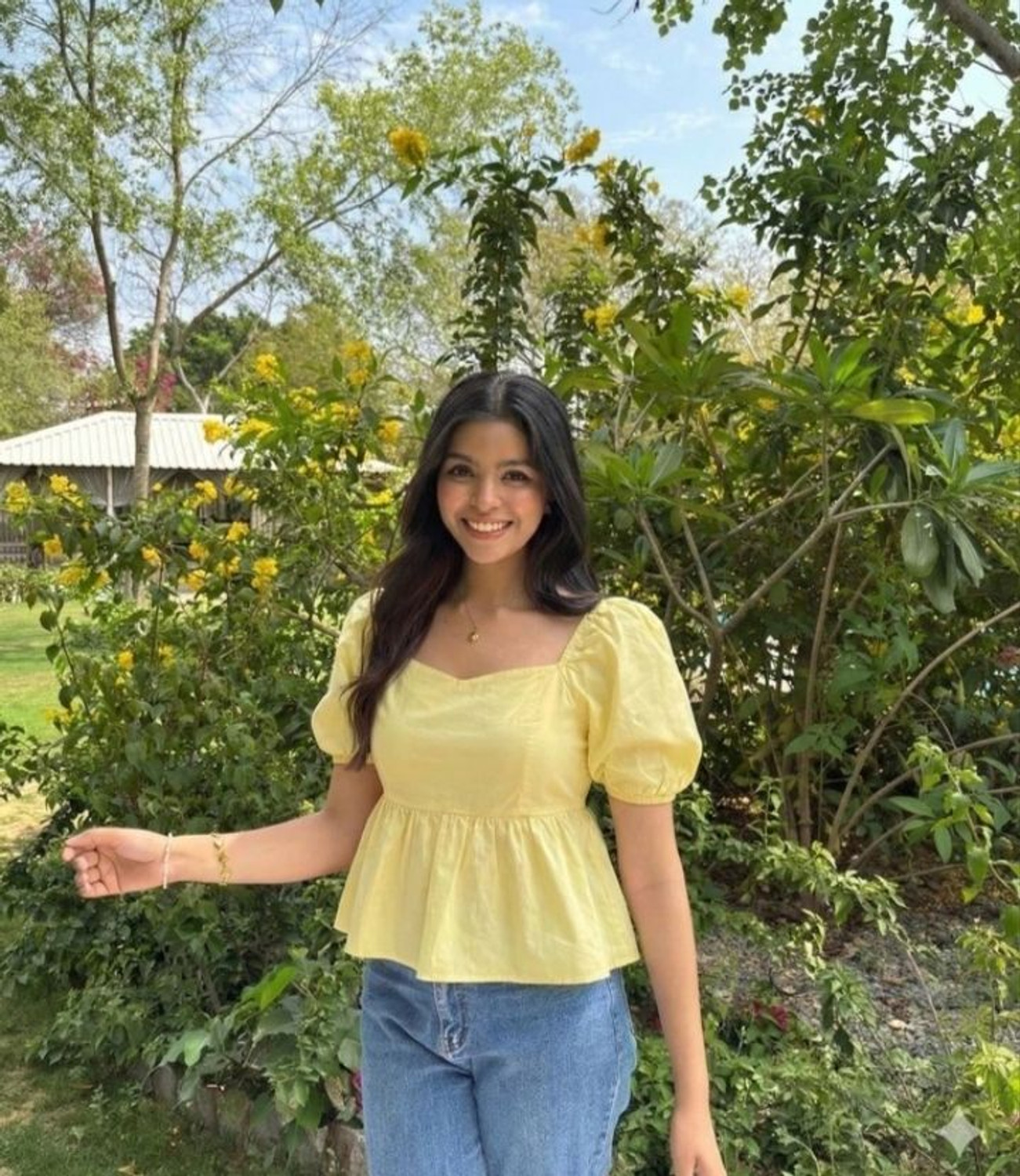 Image of NUSARA Casual Printed Women Yellow Top