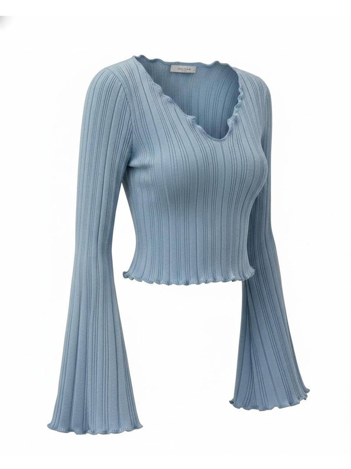 BindalTradersss Casual Self Design Women Light Blue Top