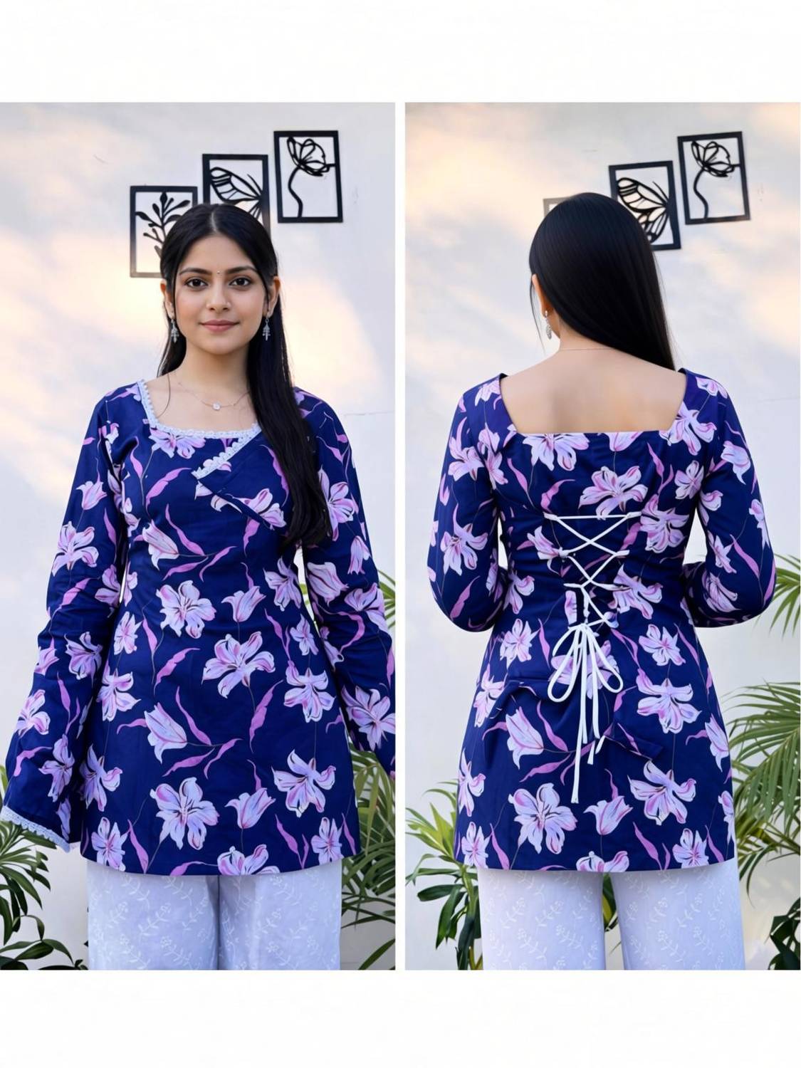 Ashish Creation Women Floral Print Straight Kurta