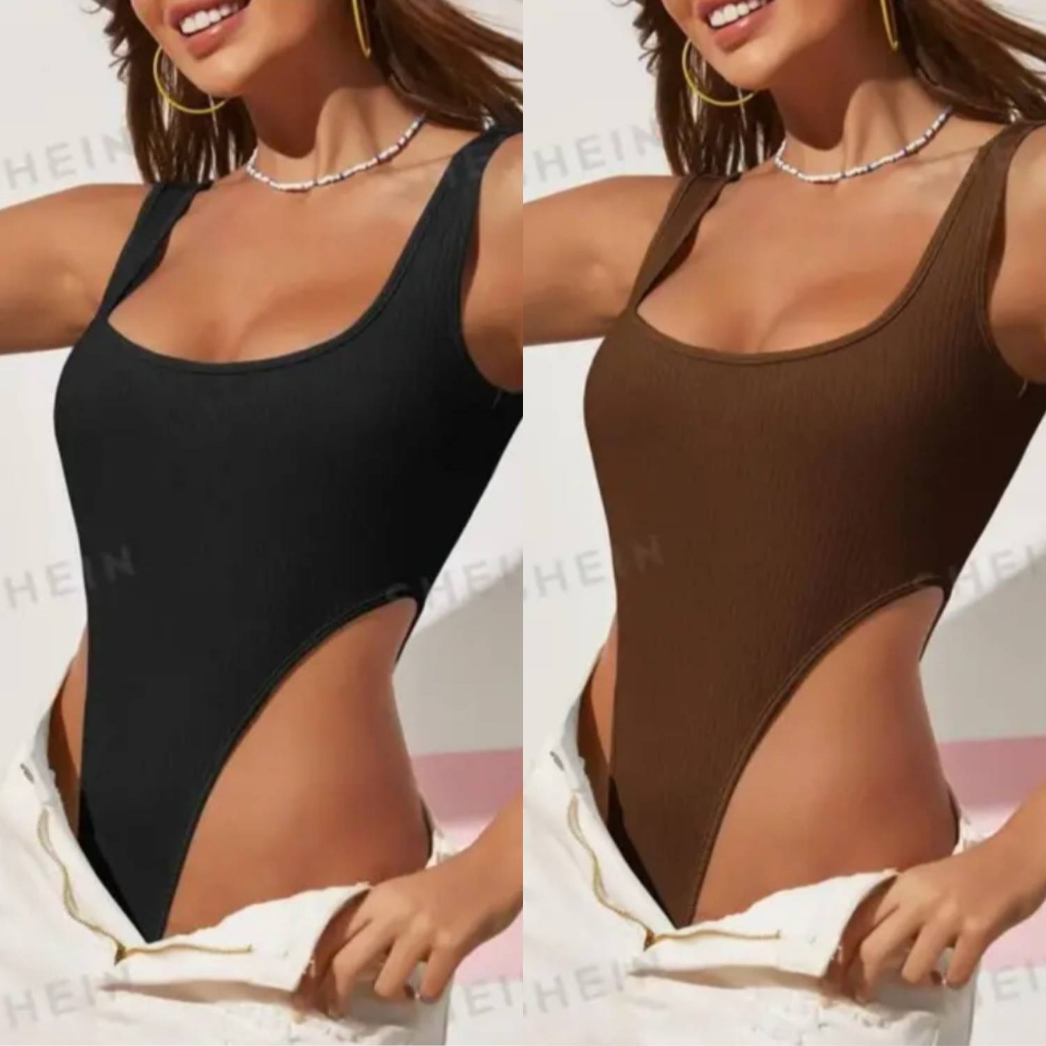 ZEROZABAR Casual Sleeveless Solid Women Black, Brown Top