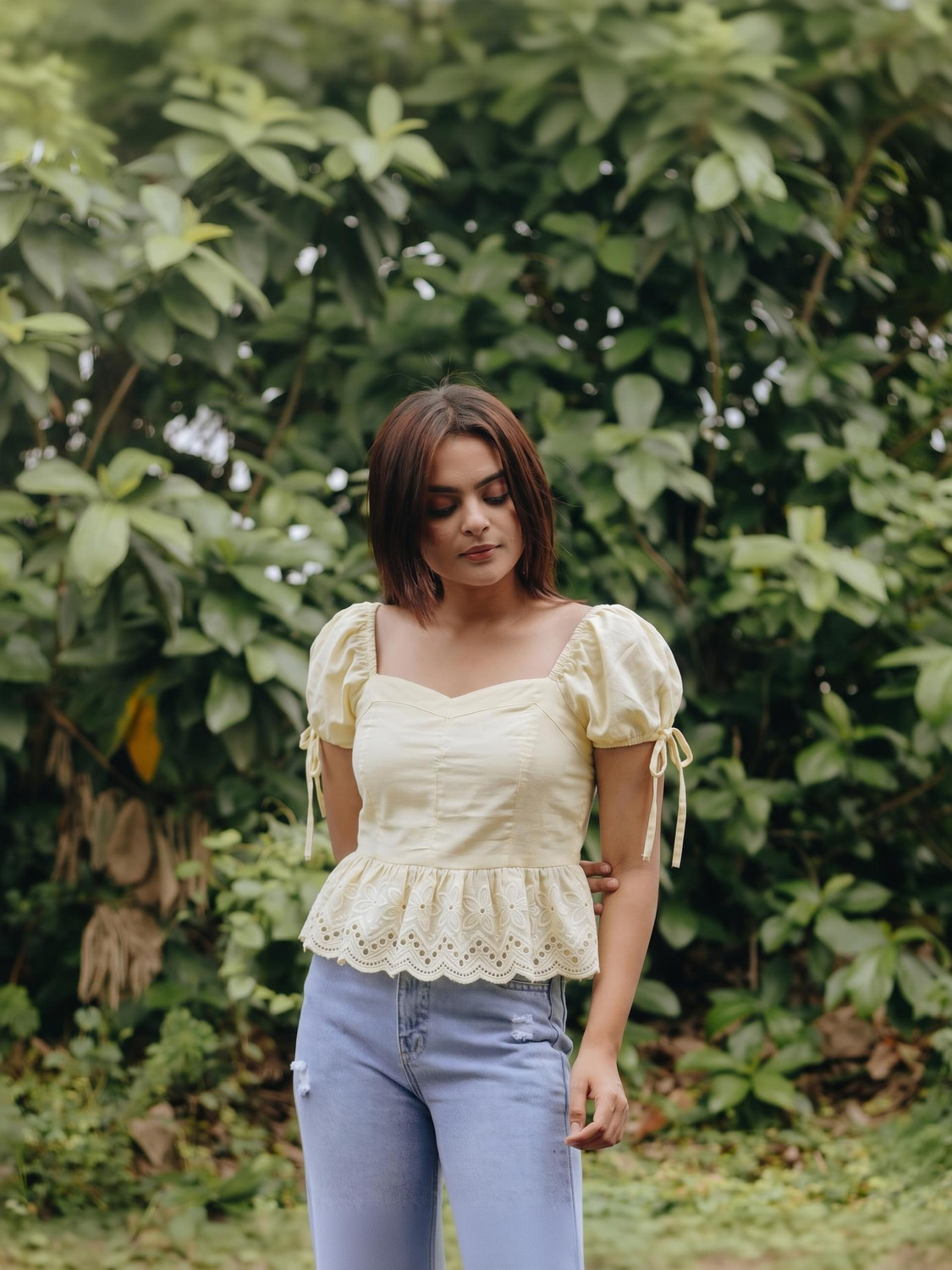Sahajanand etp Casual Solid Women Yellow Top