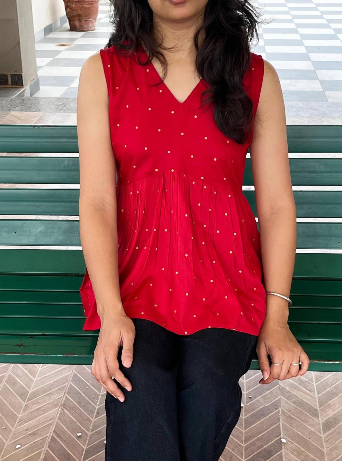 CELEBRAVO Casual Printed Women Maroon Top