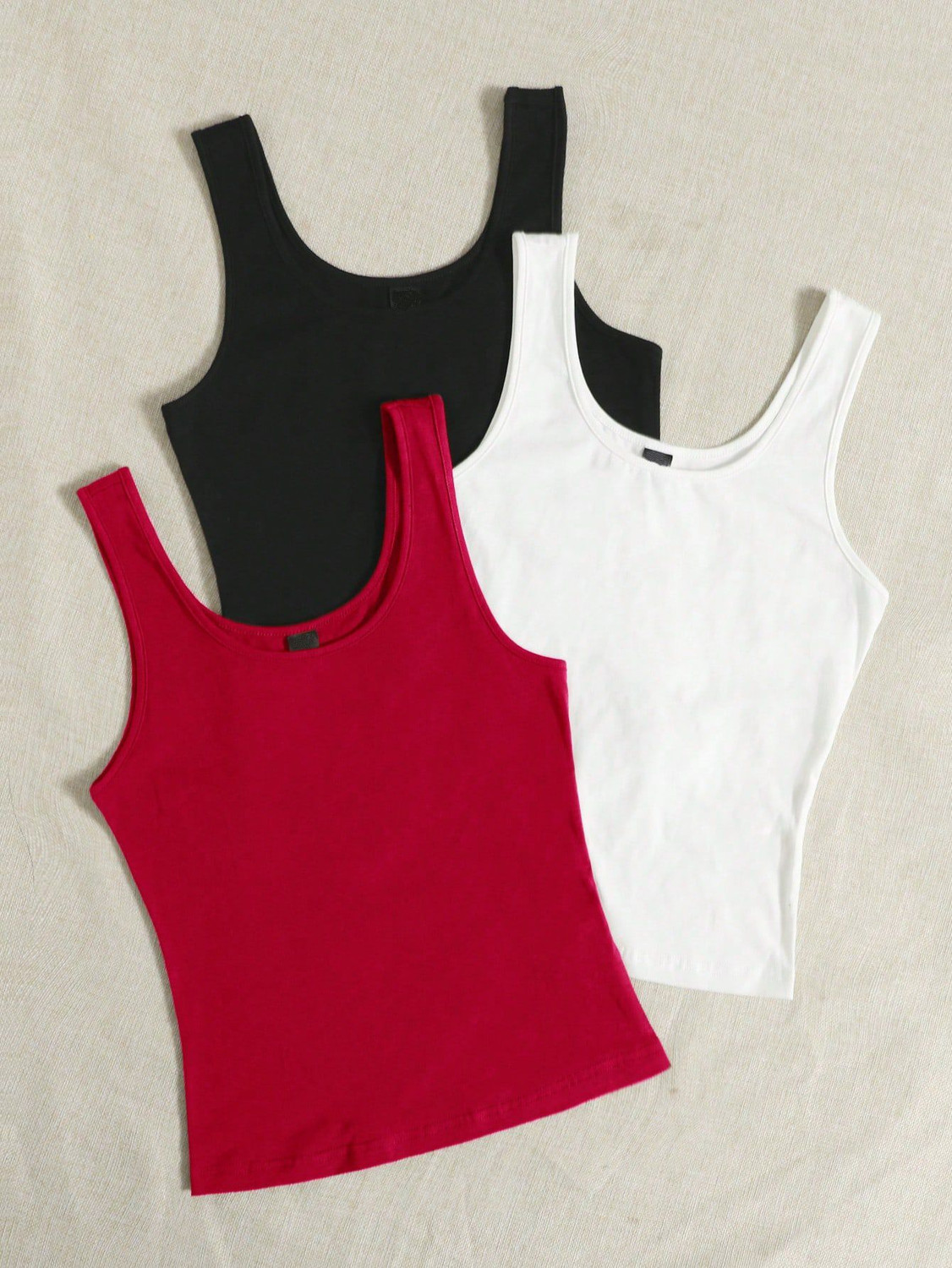 Image of Ddaspration Casual Solid Women Black, White, Red Top