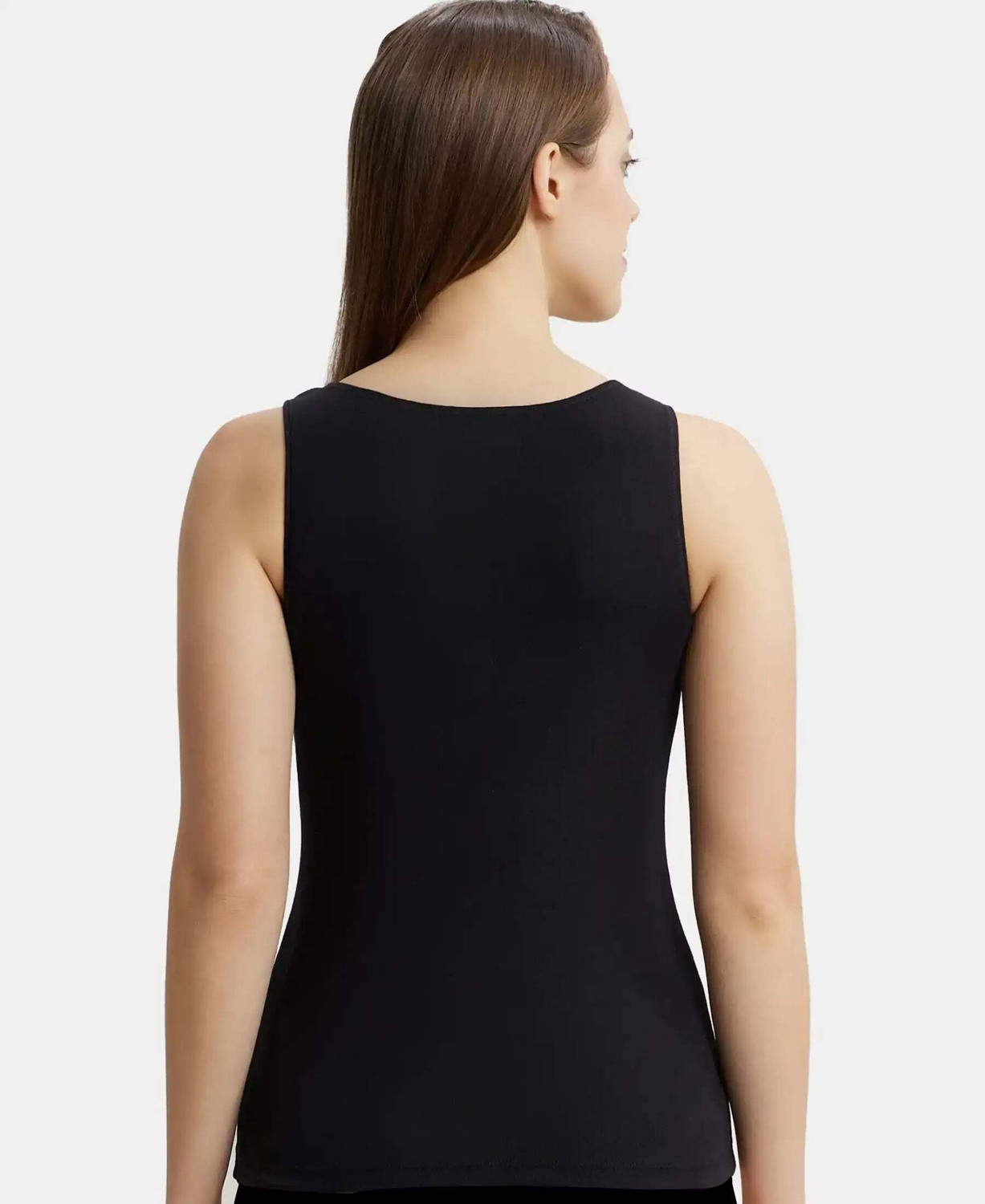 Image of JOCKEY Casual Sleeveless Solid Women Black Top