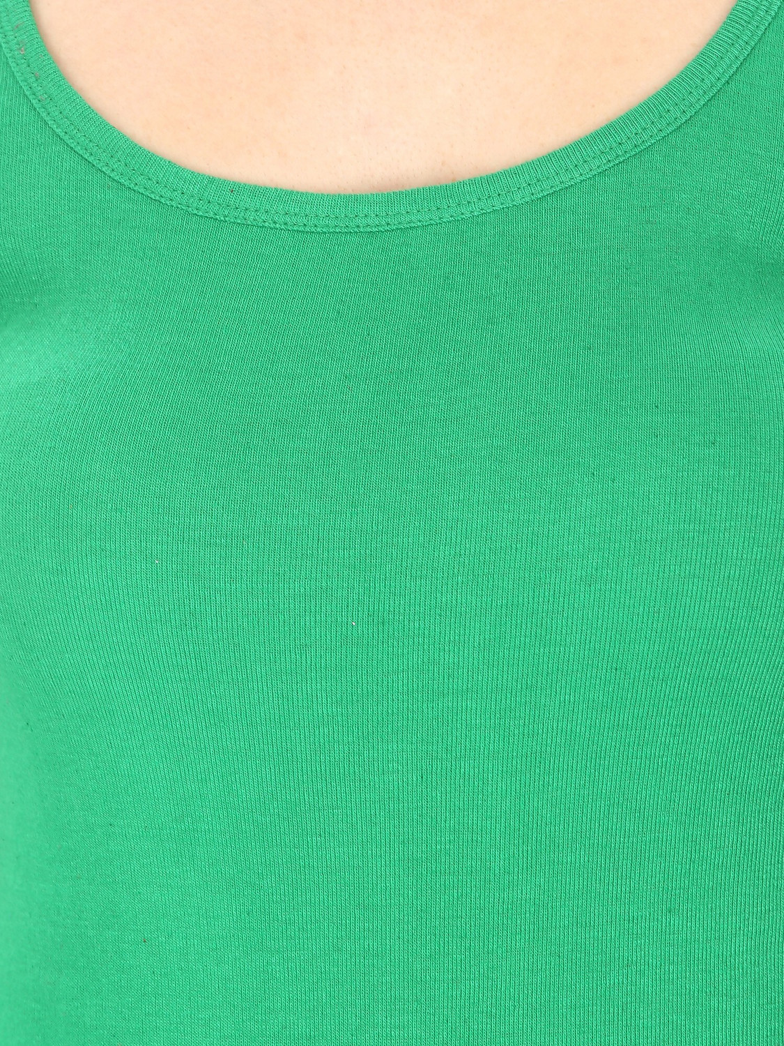 Image of CotiQ Casual Solid Women Green Top