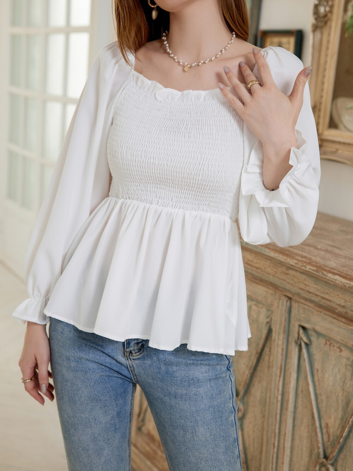 Image of Fery London Casual Solid Women White Top