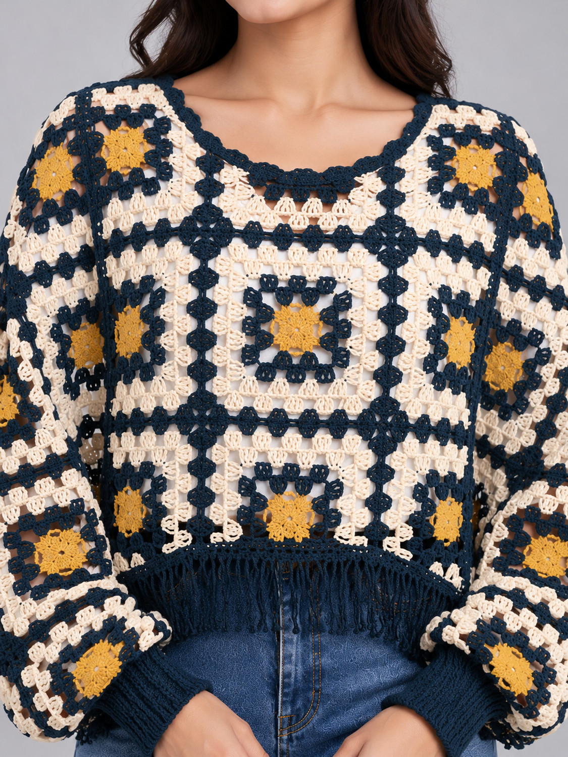 Image of KOTTY Casual Flared Sleeves Self Design Women Multicolor Top