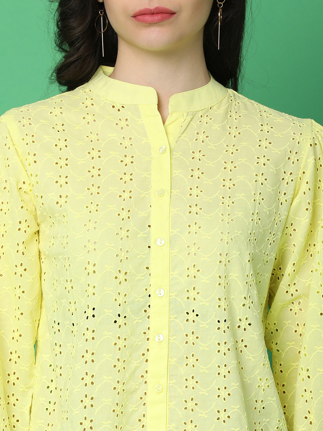 Image of V-MART Casual Solid Women Yellow Top