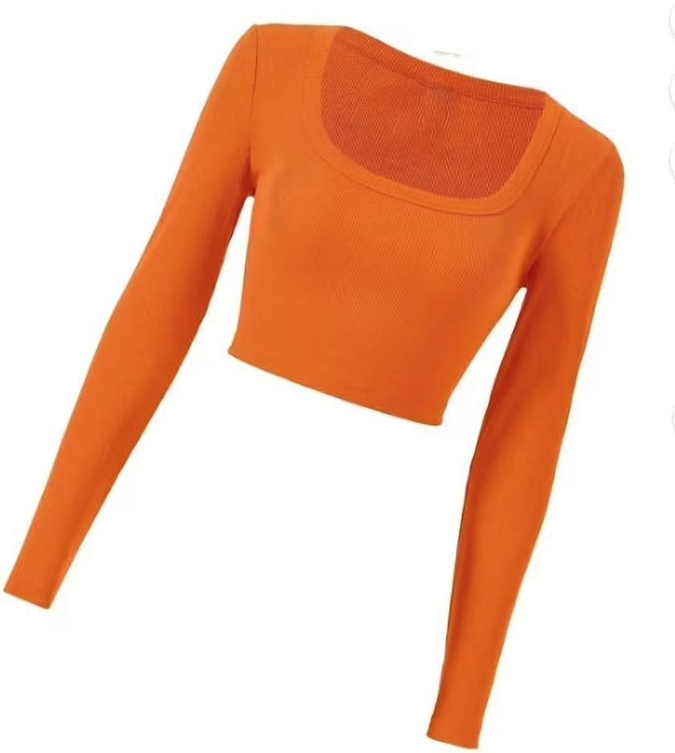 Image of TRENDY ERA Casual Solid Women Orange Top