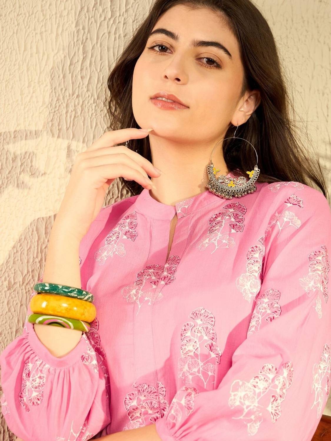 AHIKA Casual Printed Women Pink Top