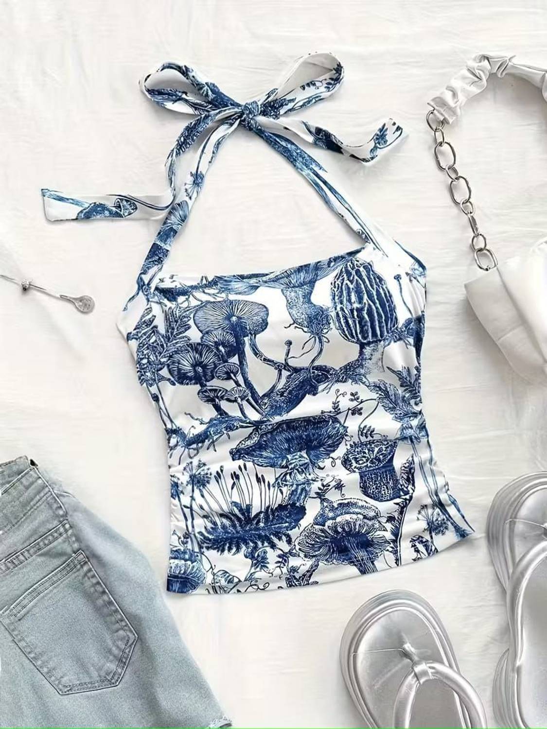 CAPROP Casual Printed Women Blue Top - Image 5