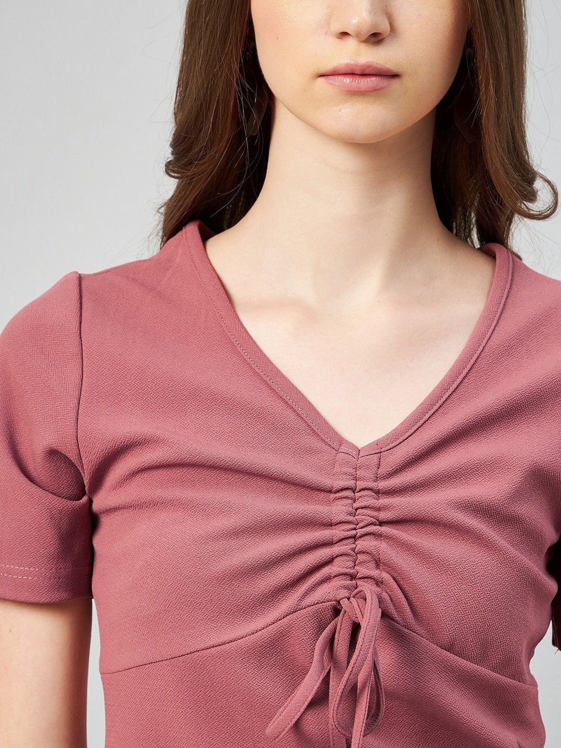 Image of RARE Casual Solid Women Pink Top