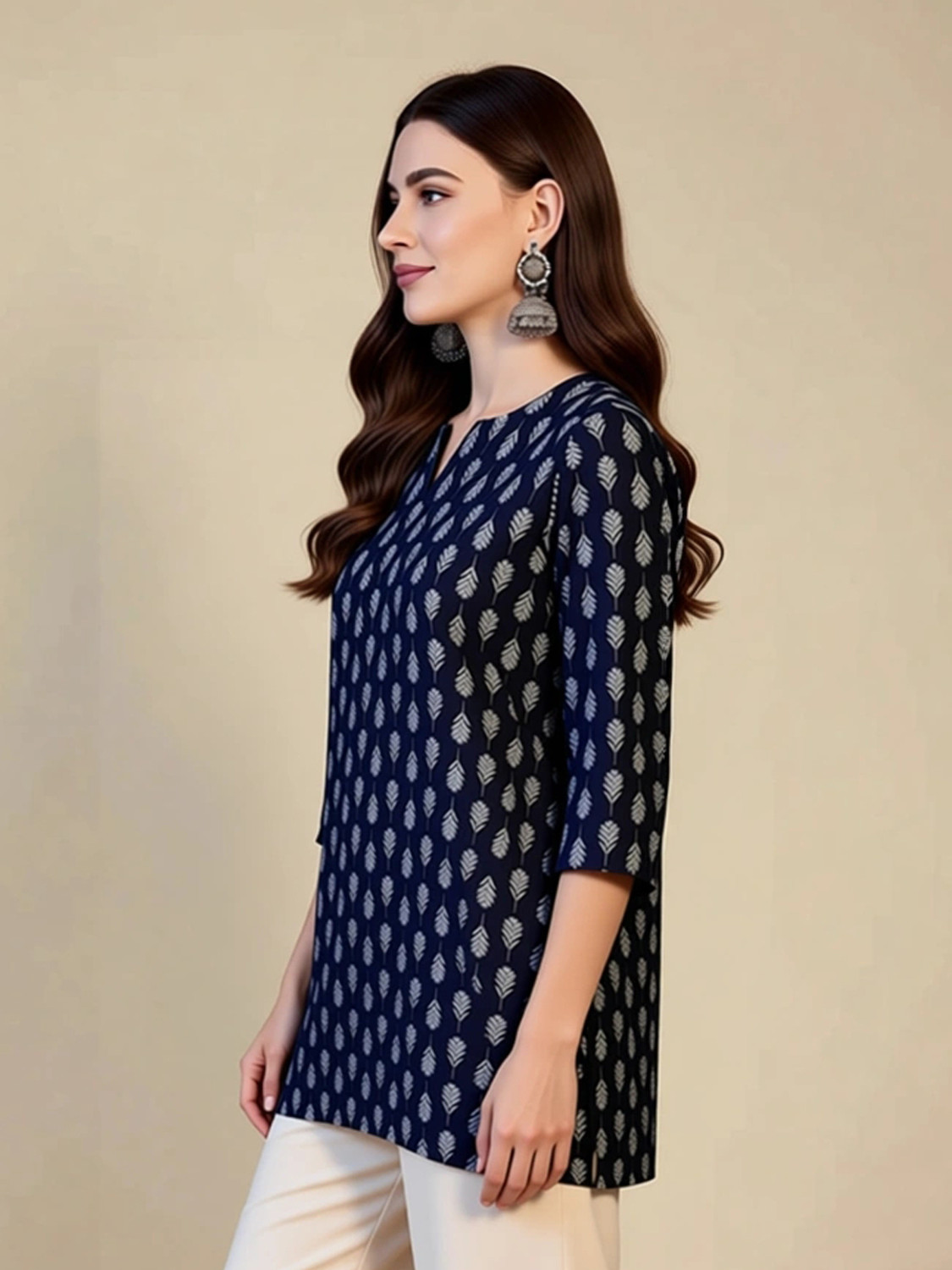 Image of EthnicBasket Women Printed Tunic Kurta
