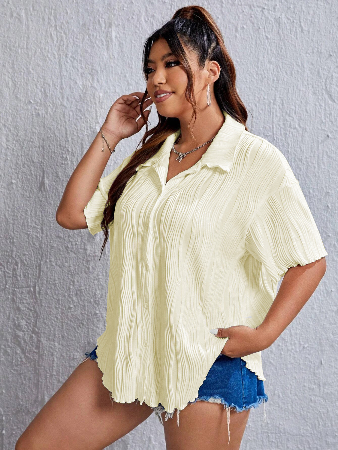 Image of Leriya Fashion Casual Self Design Women Yellow Top
