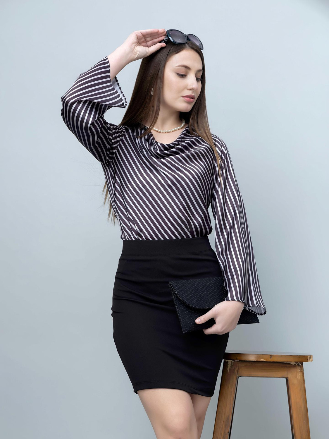 PURYS Party Printed Women Black, White Top
